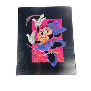 Disney Minnie Mouse 3 Ring Folders For Binder Minnie in Motion Vintage Unpunched